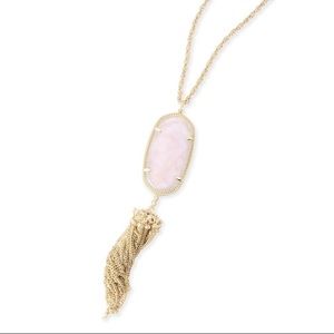 Kendra Scott Rayne tassel necklace rose quartz